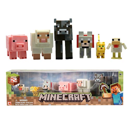 Minecraft Core Animal 3-Inch Action Figure 6-Pack